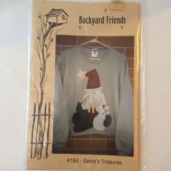 Backyard Friends 164 Santas Treasures 2000 Pattern Sewing Craft Patchwork Folk - Picture 2 of 5